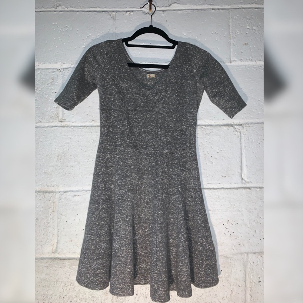 Super Cute Gray Skater Dress